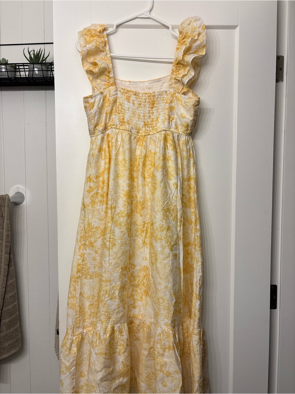 Yellow Floral Ruffle Dress - Picture 2 of 2